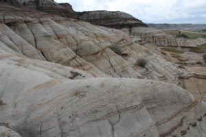 rock formation landscape of the Hoodoo Trail in Drumheller, Alberta